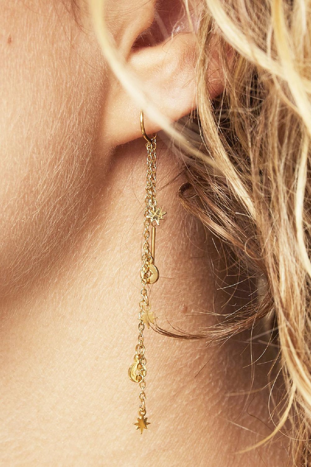 Earrings Starstruck Gold Color Stainless Steel h5Picture3